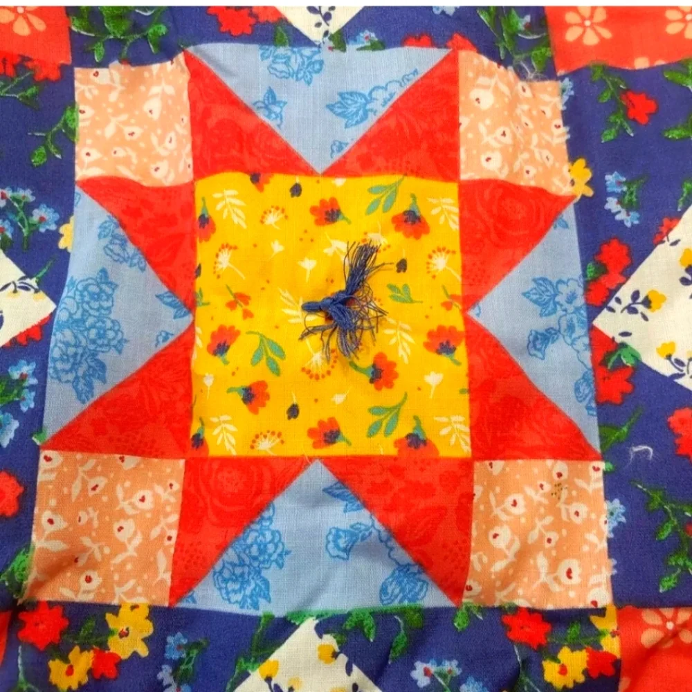 Pioneer Woman King Pillow Shams Starlight Patchwork 2-Pc Quilted Ruffled Cottage